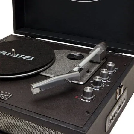 Aiwa VPX-1971BK Tocadiscos Vintage Bluetooth con Grabador USB Aiwa VPX-1971BK Tocadiscos Vintage Bluetooth con Grabador USB